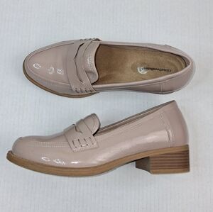 CloudWalker Taupe Patent Penny Slip On Loafers
